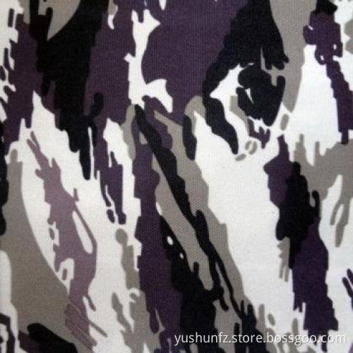 polyester spandex camoulage printing soft shell fabric